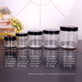 short round glass storage jars airtight plastic lid 2.5oz 4oz 6oz 8oz12oz 16oz 26oz